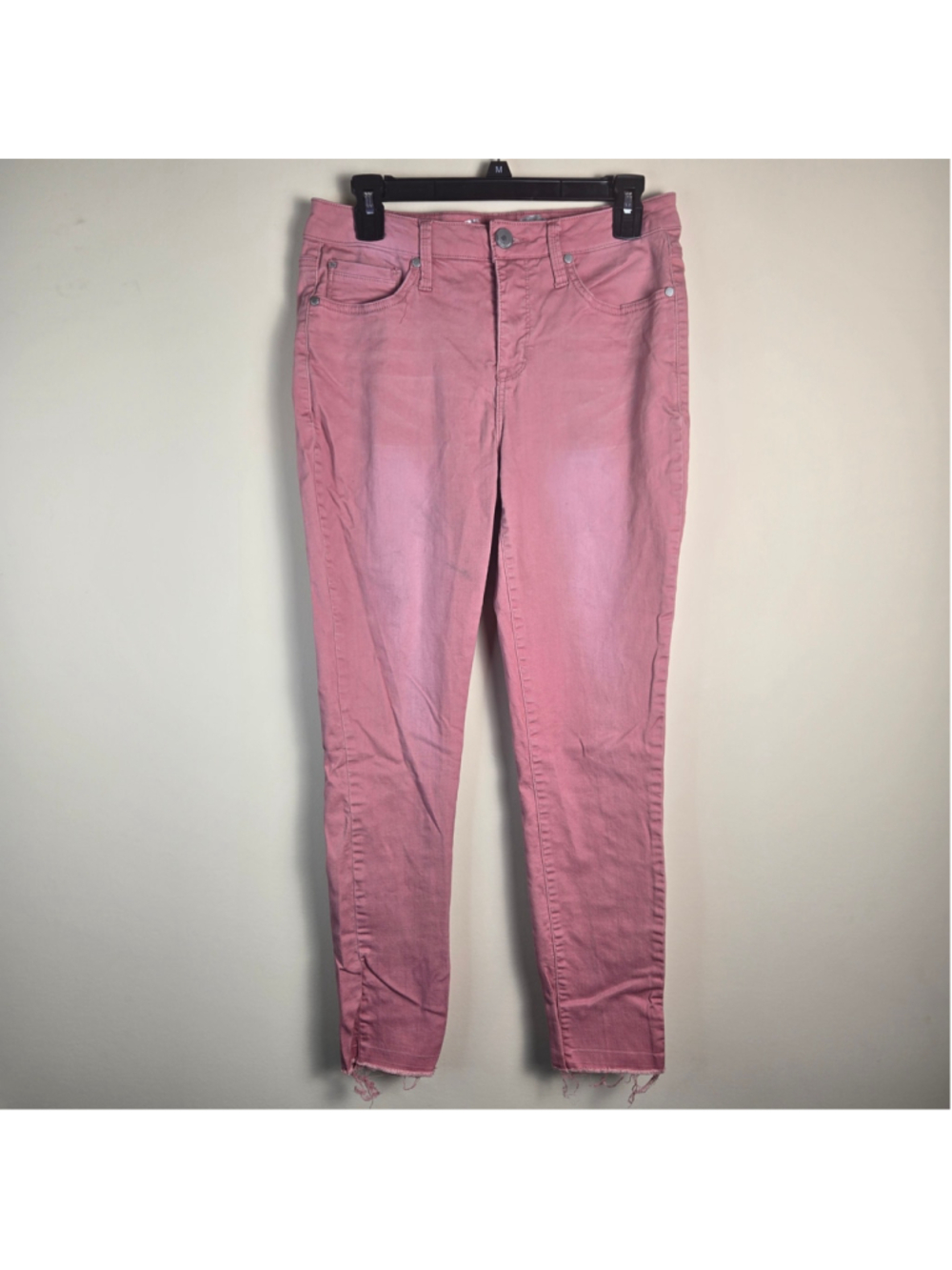 Women's Seven7 Mid Rise Ankle Skinny Jeans Pink Size 8